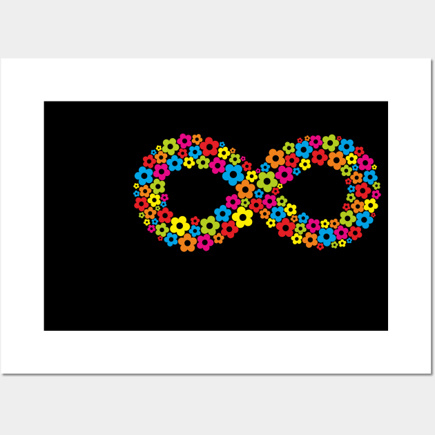 Infinity sign Flower Power Flower Gift Wall Art by FrauK